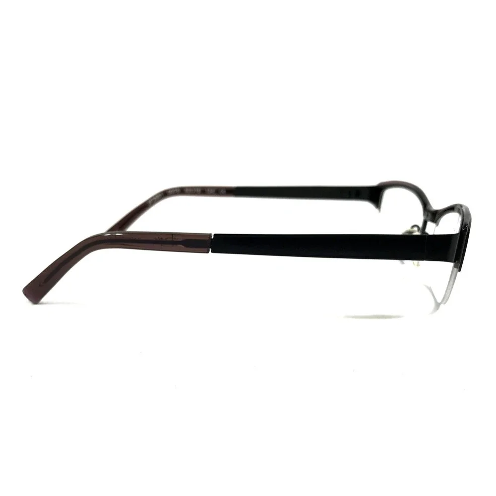 J.F. Rey Eyeglasses Frames JF2551 0075 Matte Black Purple Half Rim 52-18-134